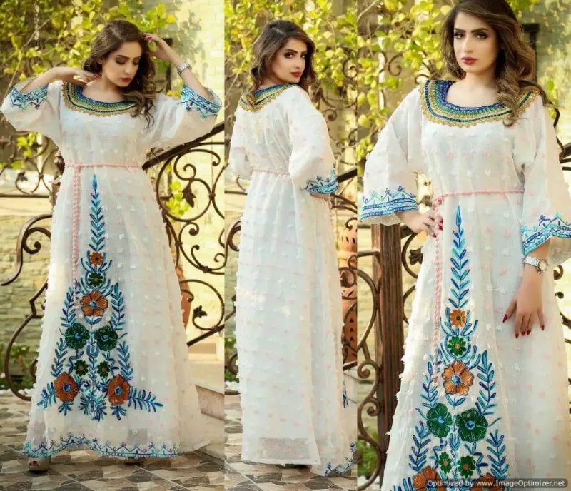 Picture of Radhe Designer Multicolor Georgette Kaftan Dress for Women - F994