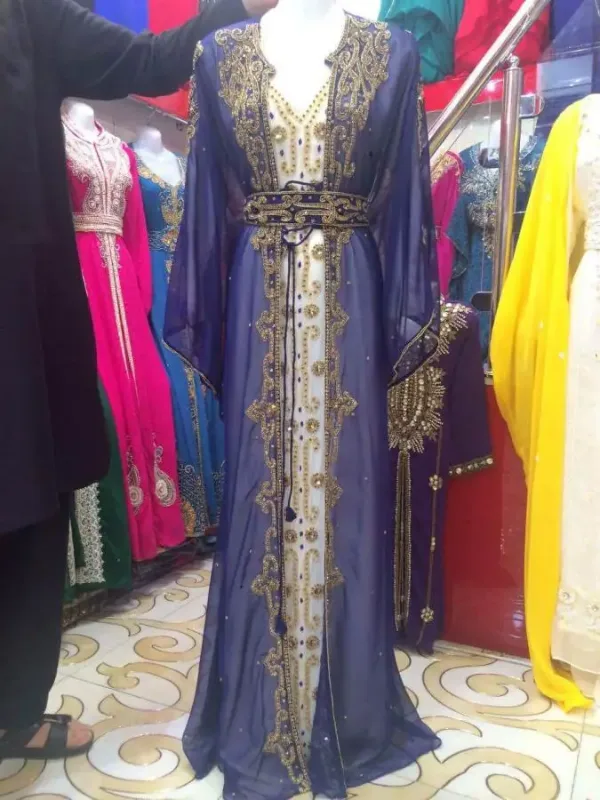 Picture of Radhe Designer Pink Cotton Kaftan Dress for Women - F980