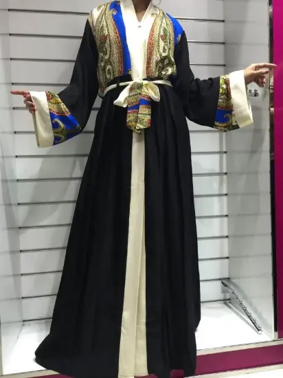 Picture of elgant modern thobe jalabiya jilbab fancy wedding gown 