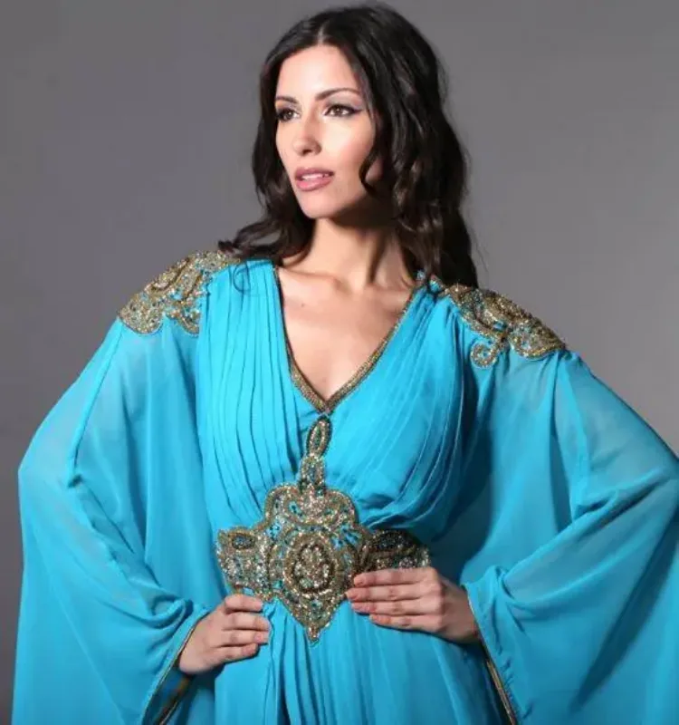 Picture of Radhe Designer Multicolor Georgette Kaftan Dress for Women - F519