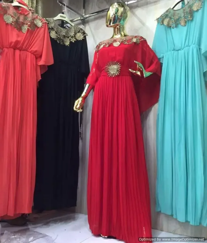 Picture of Radhe Designer Multicolor Georgette Kaftan Dress for Women - F536