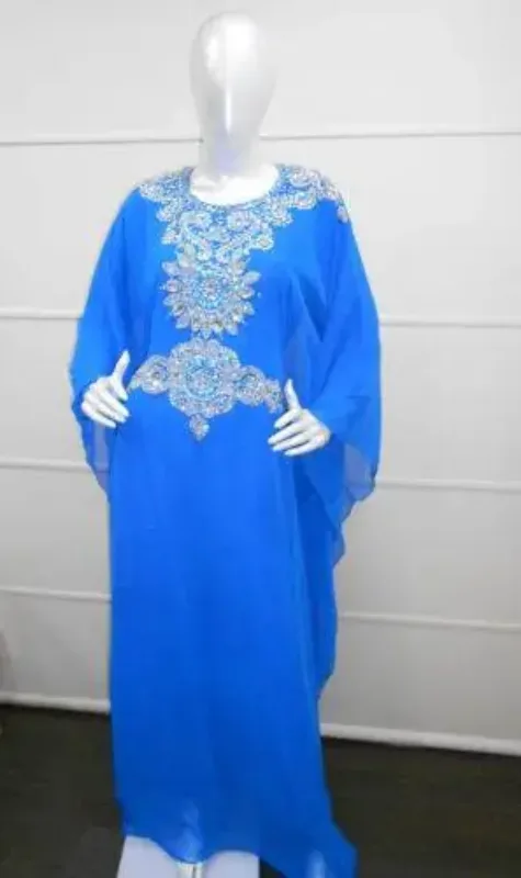 Picture of Radhe Designer Multicolor Georgette Kaftan Dress for Women - F586