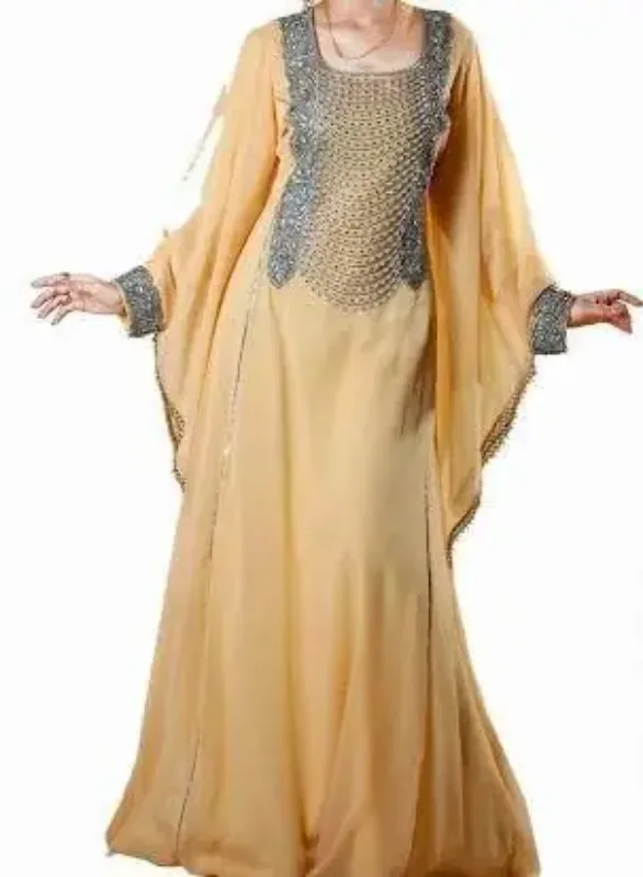 Picture of Radhe Designer Black Georgette Kaftan Dress for Women - F549