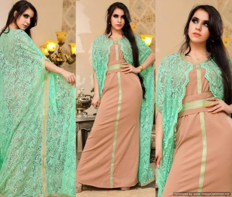 Picture of Radhe Designer Multicolor Georgette Kaftan Dress for Women - F603
