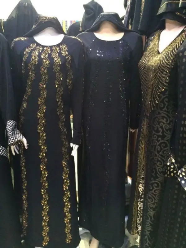 Picture of Radhe Designer Black Georgette Kaftan Dress for Women - F1264