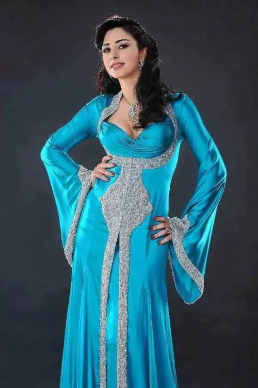 Picture of Radhe Designer Multicolor Georgette Kaftan Dress for Women - F731