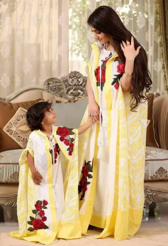 Picture of Radhe Designer White Georgette Kaftan Dress for Women - F825