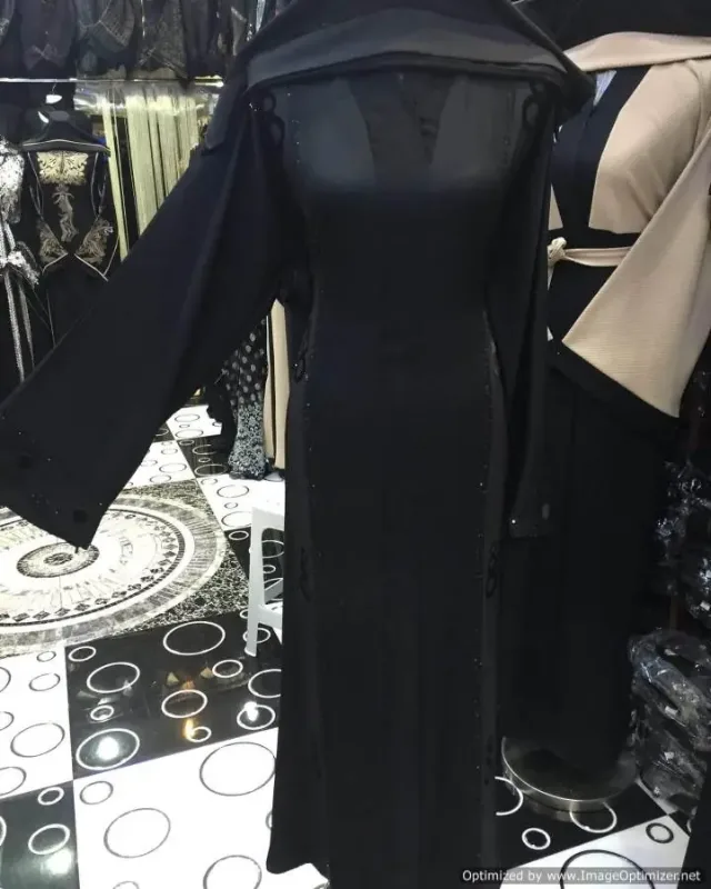 Picture of Radhe Designer Black Georgette Kaftan Dress for Women - F1196