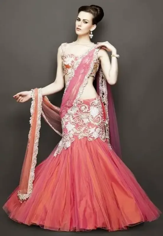 Picture of Radhe Designer White Georgette Kaftan Dress for Women - F706