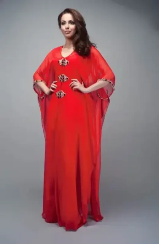 Picture of Radhe Designer Black Georgette Kaftan Dress for Women - F709