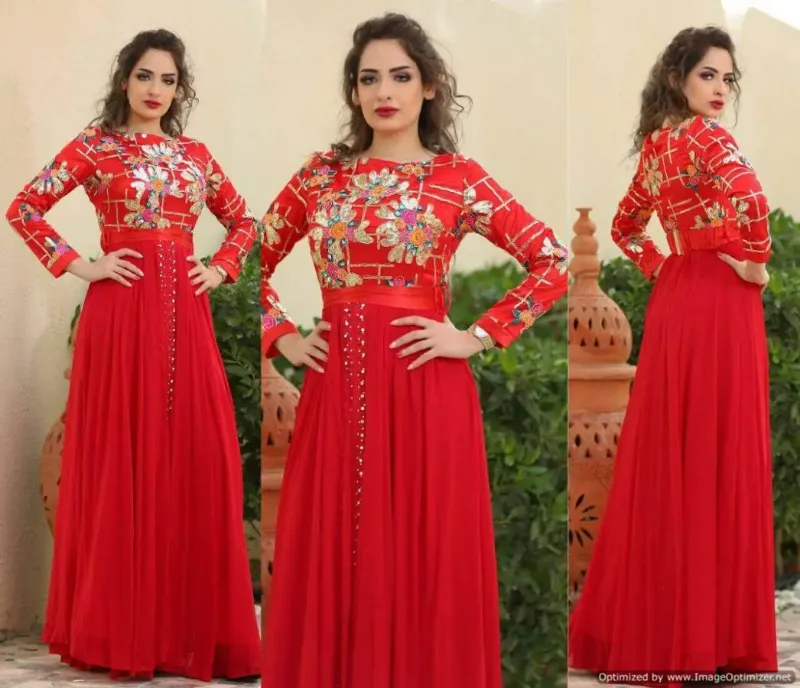 Picture of Radhe Designer Pink Cotton Kaftan Dress for Women - F963
