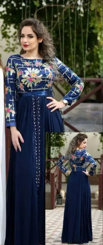 Picture of Radhe Designer Blue Georgette Kaftan Dress for Women - F957
