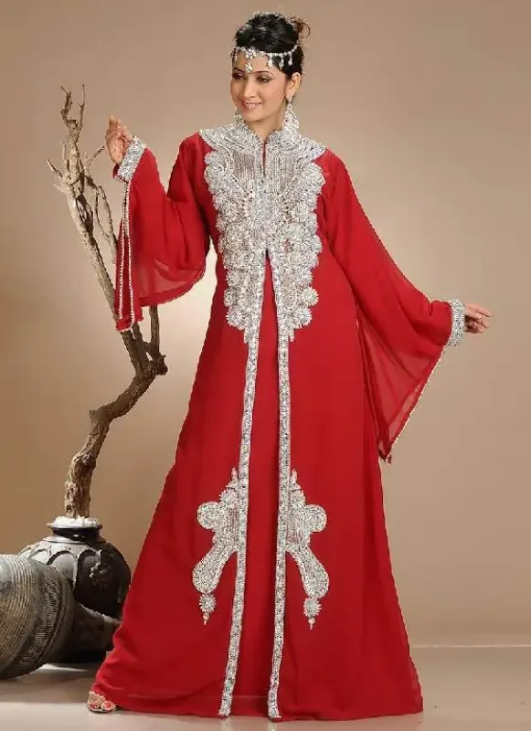 Picture of Radhe Designer Pink Cotton Kaftan Dress for Women - F429
