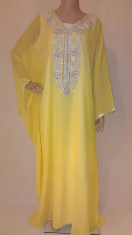 Picture of Radhe Designer Beige Georgette Kaftan Dress for Women - F516