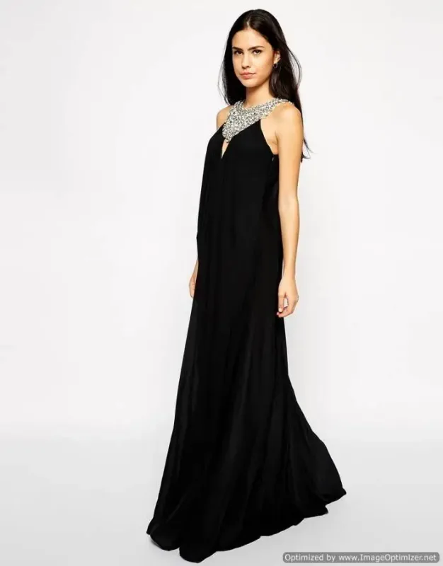 Picture of Radhe Designer Black Georgette Kaftan Dress for Women - F156