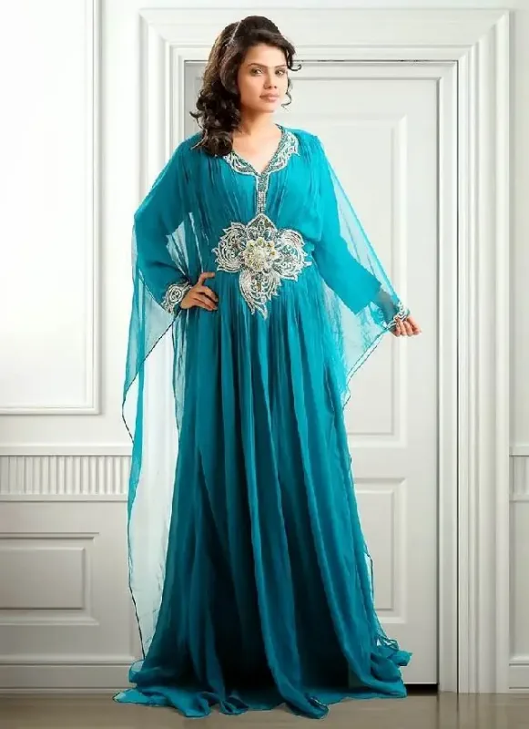 Picture of Radhe Designer Multicolor Georgette Kaftan Dress for Women - F417