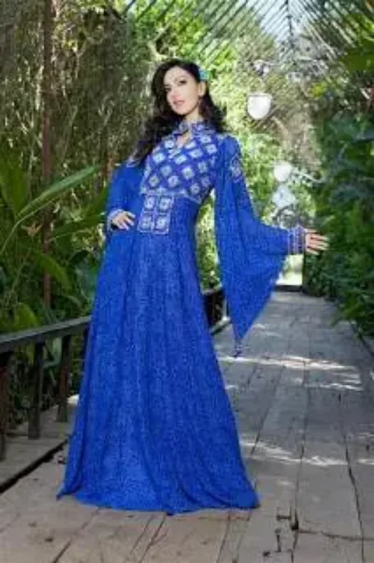 Picture of Radhe Designer Purple Georgette Kaftan Dress for Women - F245