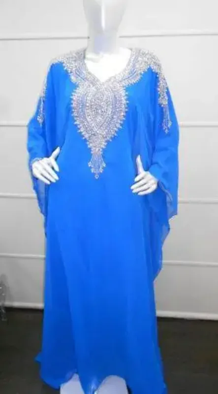 Picture of Radhe Designer Yellow Georgette Kaftan Dress for Women - F585