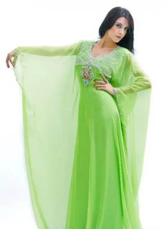 Picture of Radhe Designer Multicolor Georgette Kaftan Dress for Women - F13