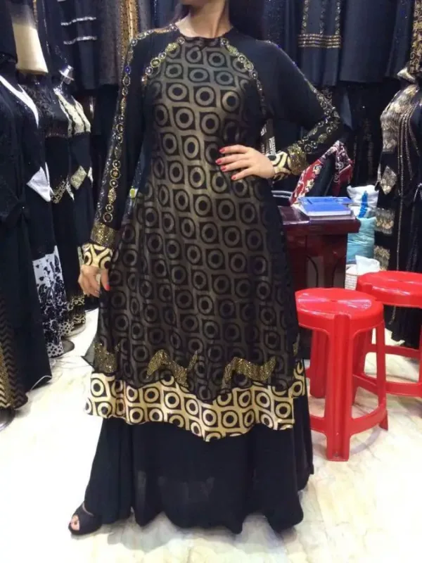 Picture of Radhe Designer Multicolor Georgette Kaftan Dress for Women - F1259