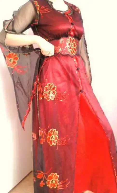 Picture of Radhe Designer Multicolor Georgette Kaftan Dress for Women - F682