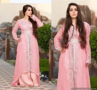 Picture of latest dubai sleeveless modern hand embroidery caftan d