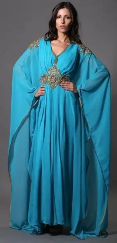 Picture of Radhe Designer Multicolor Georgette Kaftan Dress for Women - F649