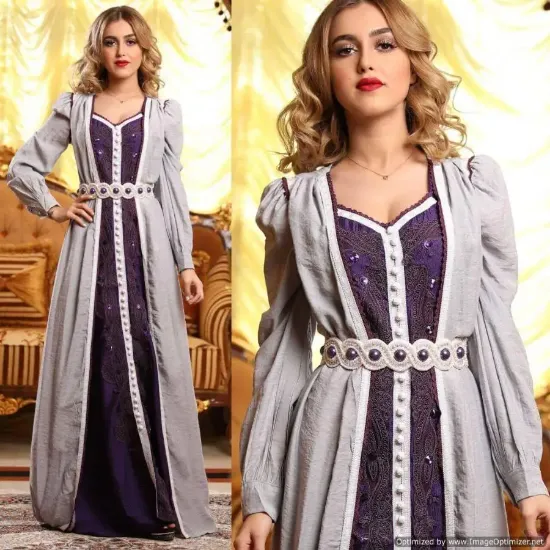 Picture of latest maxi dress jalabiya dubai kaftan modern party we