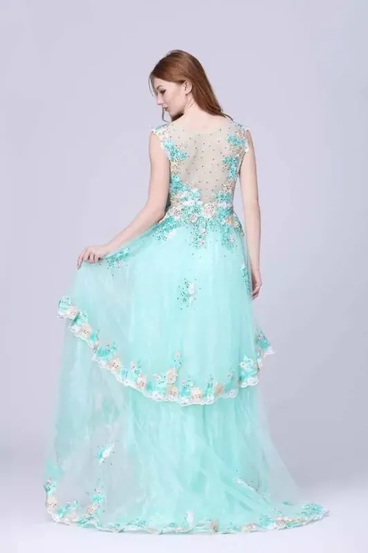 Picture of Radhe Designer Multicolor Georgette Kaftan Dress for Women - F887