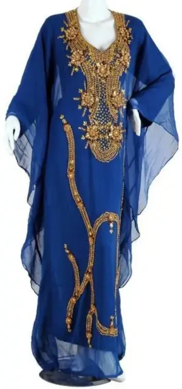 Picture of Radhe Designer Black Georgette Kaftan Dress for Women - F84