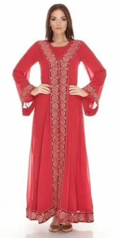 Picture of Radhe Designer Multicolor Georgette Kaftan Dress for Women - F79