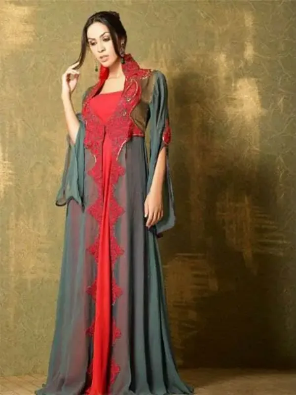 Picture of Radhe Designer Black Georgette Kaftan Dress for Women - F326