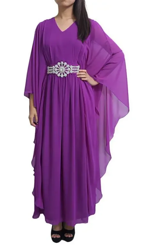 Picture of Radhe Designer Black Georgette Kaftan Dress for Women - F775