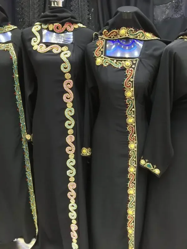 Picture of Radhe Designer Black Georgette Kaftan Dress for Women - F1336