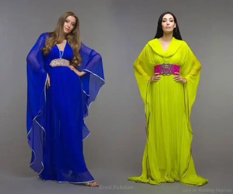 Picture of Radhe Designer Blue Georgette Kaftan Dress for Women - F595