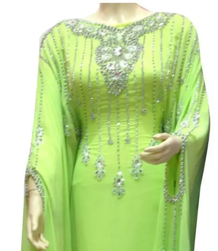 Picture of Radhe Designer Black Georgette Kaftan Dress for Women - F373
