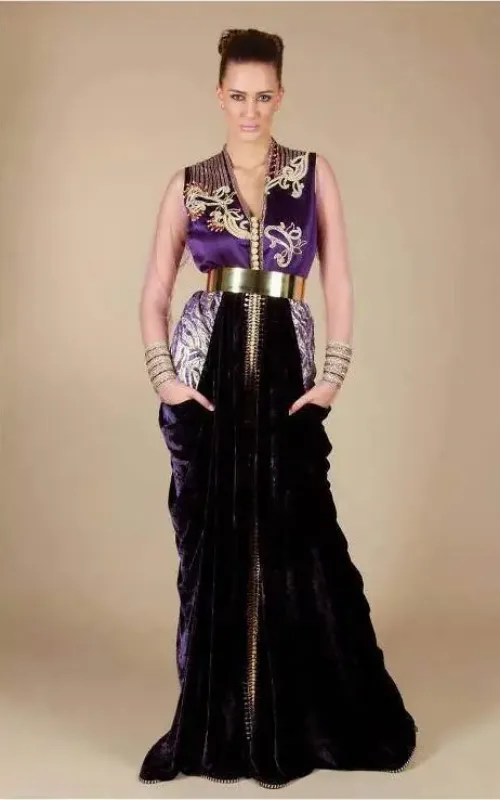 Picture of Radhe Designer Black Georgette Kaftan Dress for Women - F564