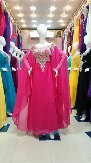 Picture of modern long floor touch evening wear nighty caftan dres