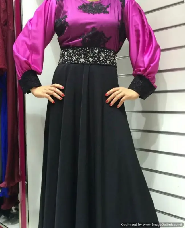 Picture of Radhe Designer Purple Georgette Kaftan Dress for Women - F1187