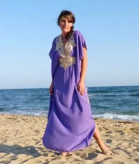 Picture of modern party wear full length maxi dress for kuwaiti ,a