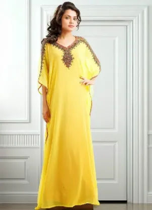 Picture of modest maxi gown arabian party wear evening gown jalabi