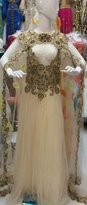 Picture of Radhe Designer White Georgette Kaftan Dress for Women - F1029