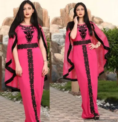 Picture of modest maxi gown beautiful royal moroccan takchita niqa