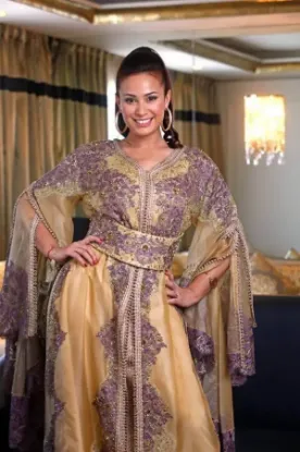 Picture of modest maxi gown caftan georgette farasha jalabiya jilb