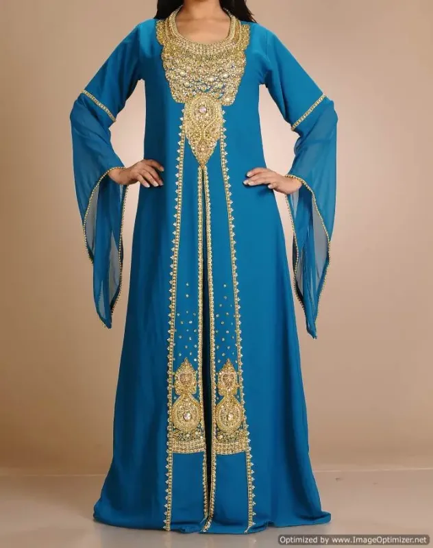 Picture of Radhe Designer Black Georgette Kaftan Dress for Women - F532