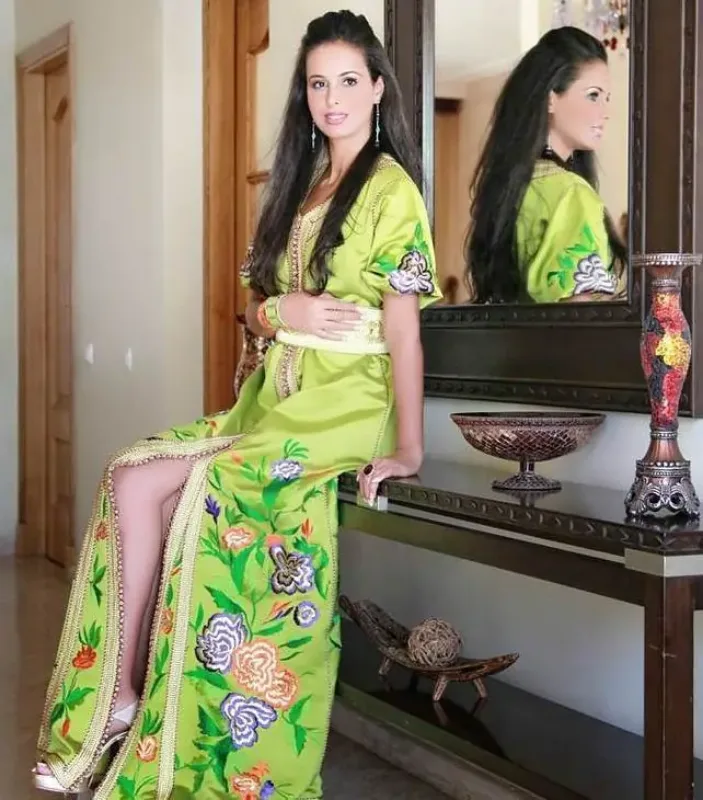 Picture of Radhe Designer White Georgette Kaftan Dress for Women - F763