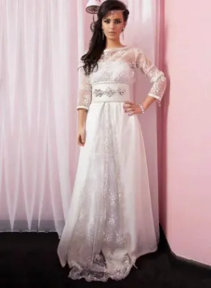 Picture of modest maxi gown dubai farasha arabian thobe evening ,f