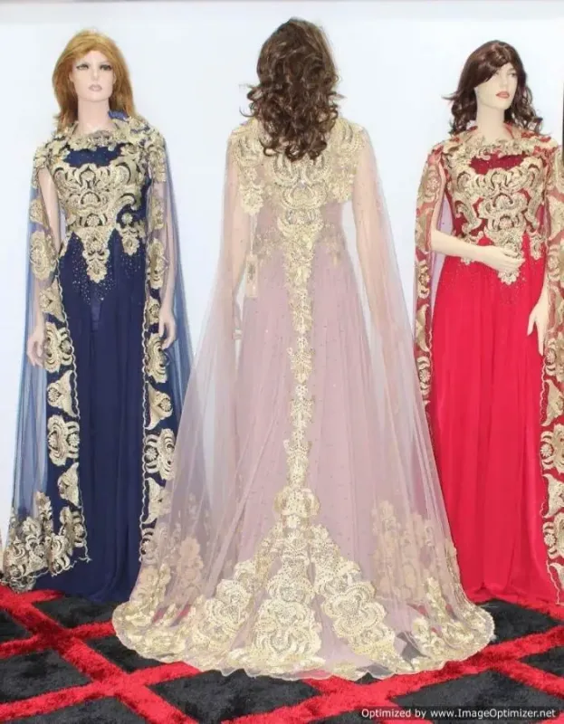 Picture of Radhe Designer Blue Chiffon Kaftan Dress for Women - F804