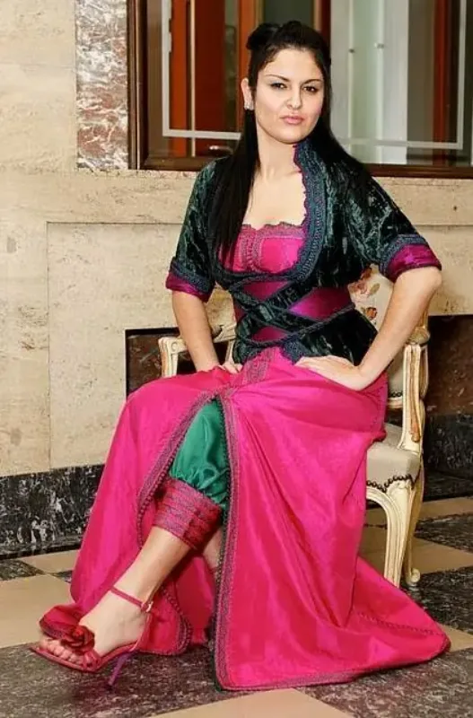 Picture of Radhe Designer Multicolor Georgette Kaftan Dress for Women - F569