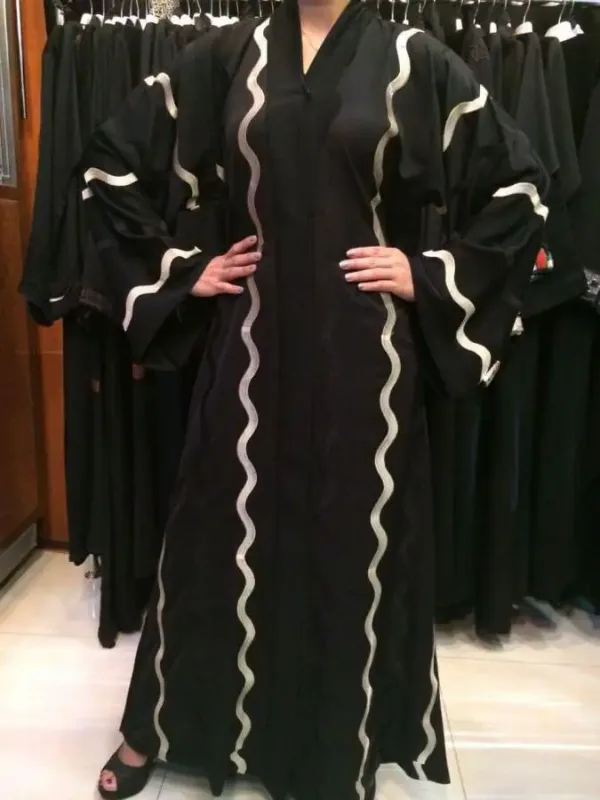 Picture of Radhe Designer Black Georgette Kaftan Dress for Women - F1162